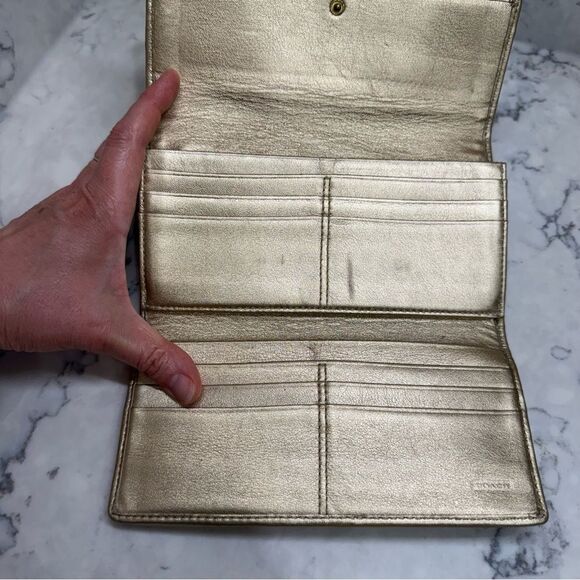 Vintage Coach Ashley Iris Floral Slim Envelope Wallet - Picture 8 of 11